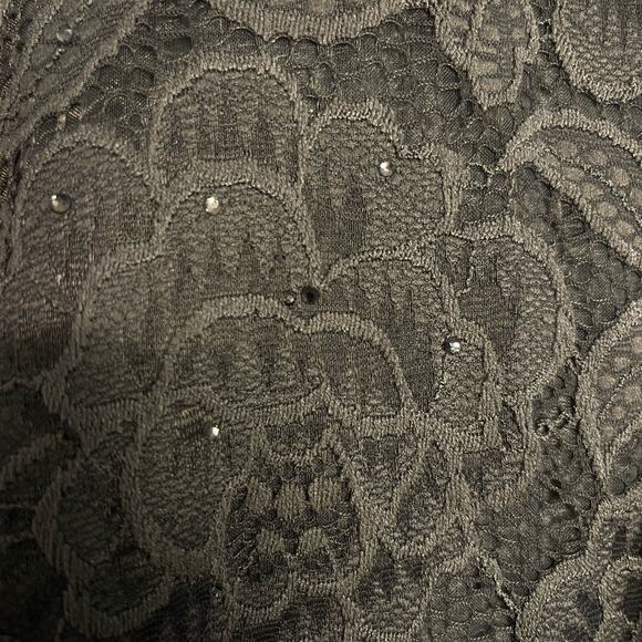 La Femme 27476 Classy Allover Lace Organza Gown with Romper Shorts Gray Size 0 - Picture 11 of 11